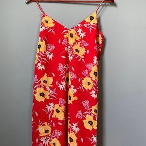 H&M Red Floral Mini Dress